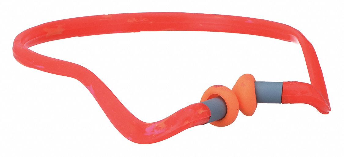 Banded Ear Plugs, Pod, 23 Db Nrr, General Purpose, Banded, Reusable, Push-In