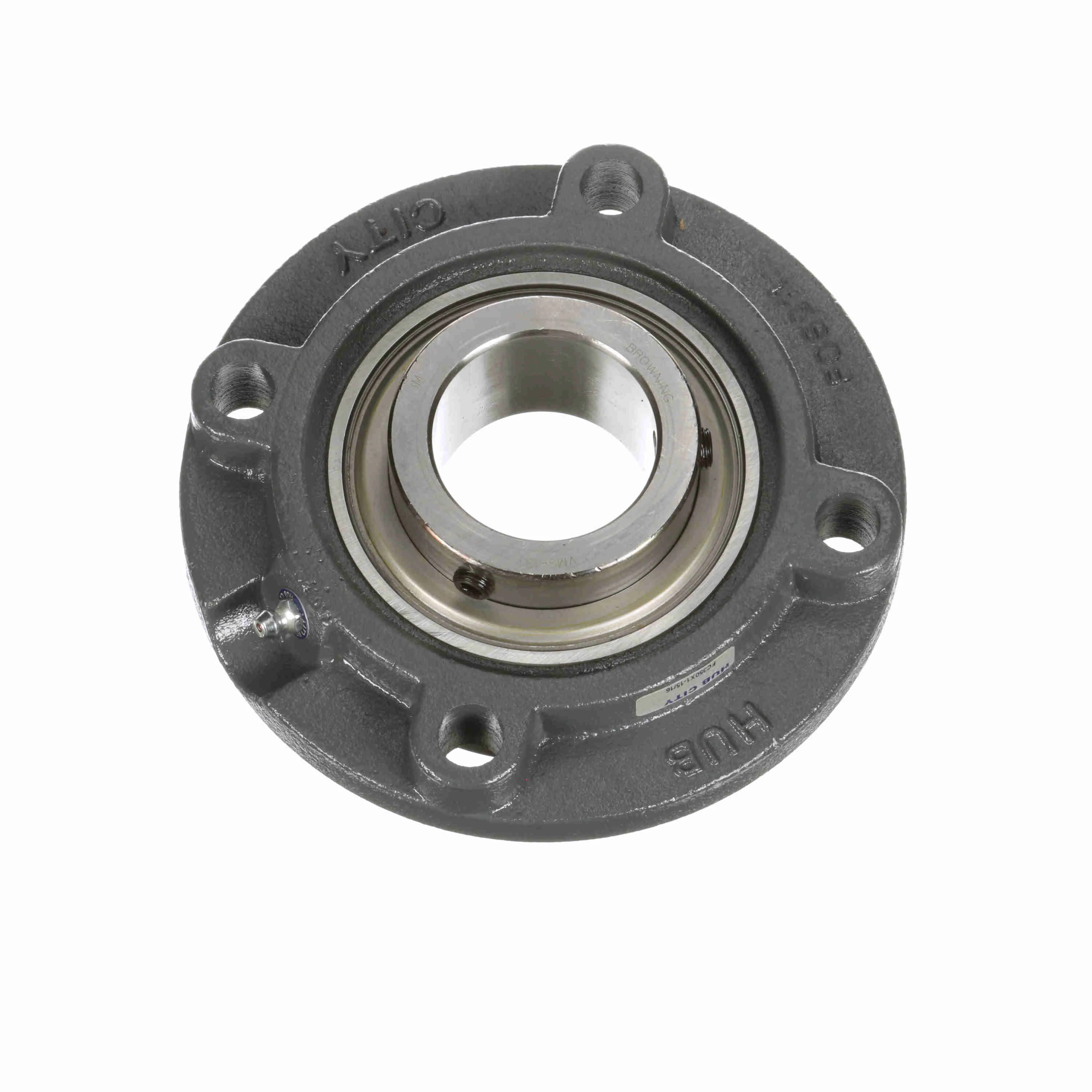 HUB CITY 1003-02707 Flange Cartridge Bearing, 15/16 Inch Bore Diameter, Cast Iron | BE2RZK