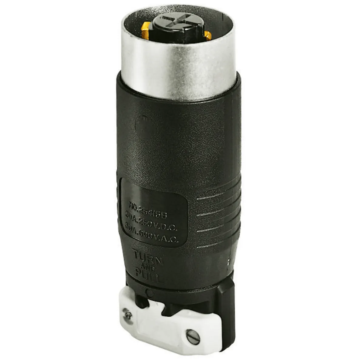 Male Plug, 60A, 4-Pole, 5-Wire Grounding, Non-NEMA, Screw Terminal