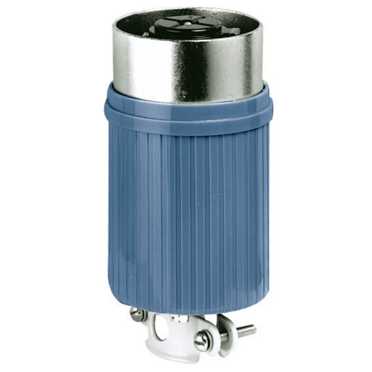 Male Plug, 60A, 4-Pole, 5-Wire Grounding, Non-NEMA, Screw Terminal, Blue