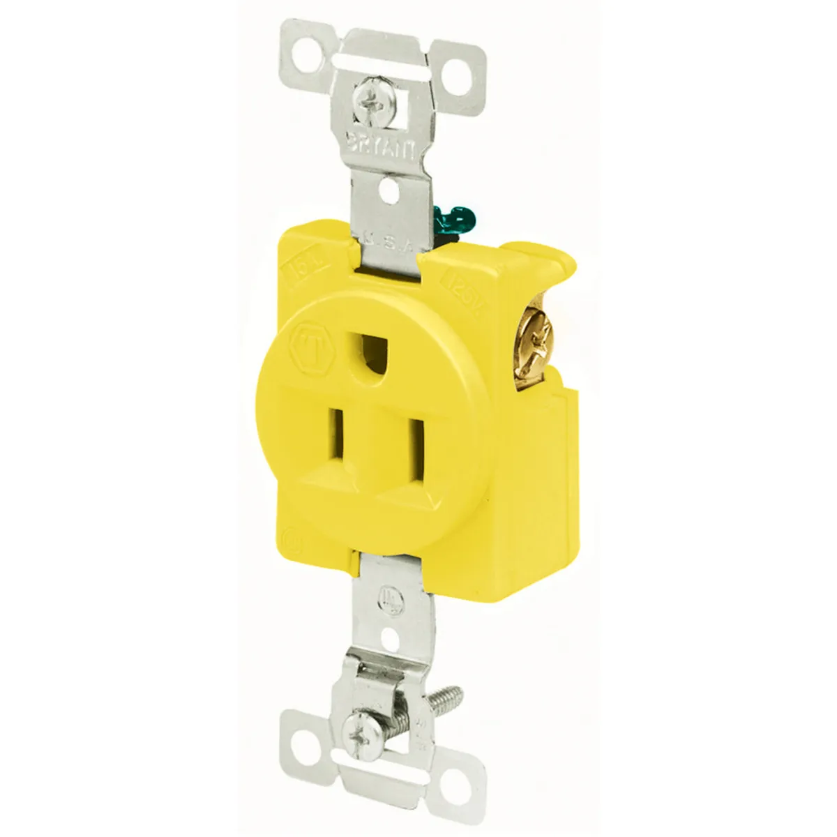 Receptacle, Single, 2-Pole, 3-Wire Grounding