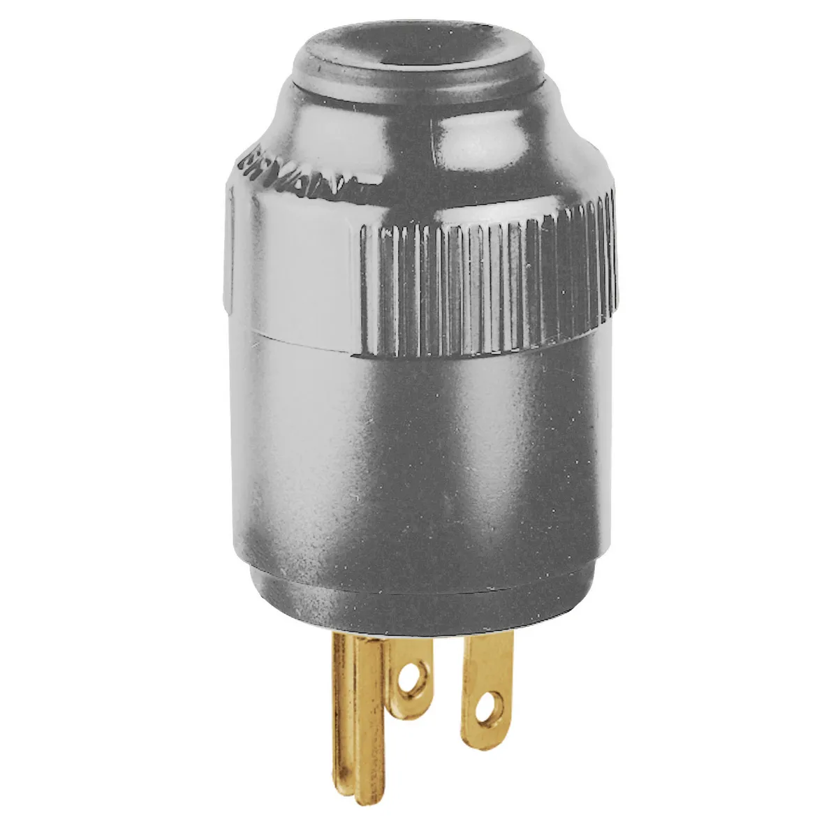 Male Plug, 2-Pole, 3-Wire Grounding, 5-15P, Gray