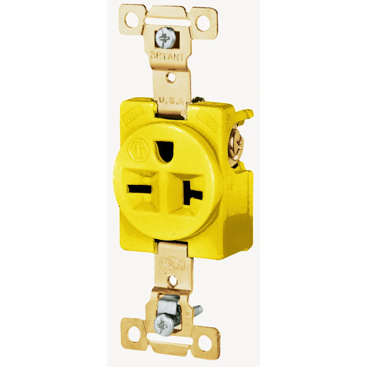 Receptacle, Single, 2-Pole, 3-Wire Grounding