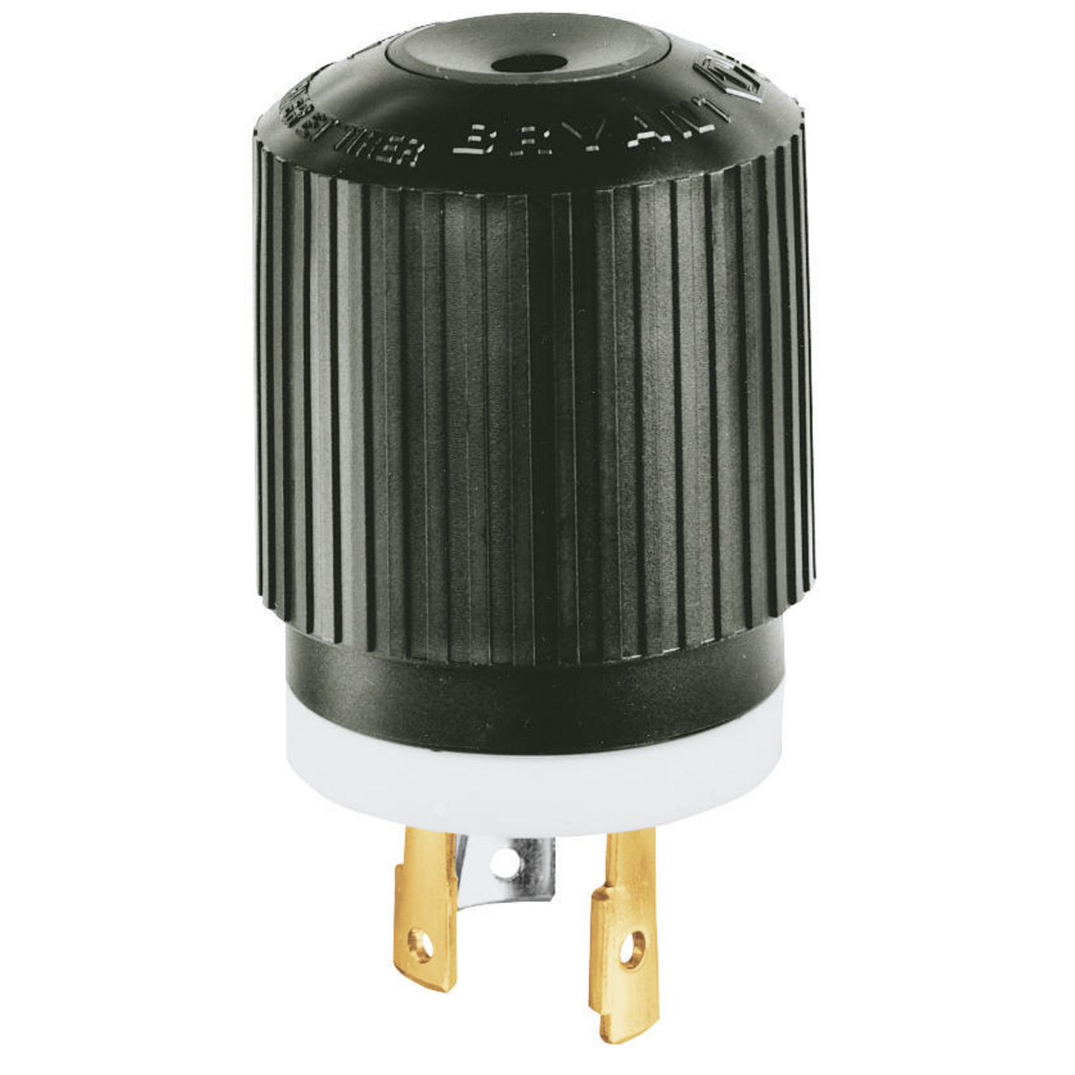 BRYANT 70830NP Industrial Heavy Duty Locking Blade Plug, 30A, 480 VAC, 1-Phase, 2-Pole, 3-Wire | CV6UQY