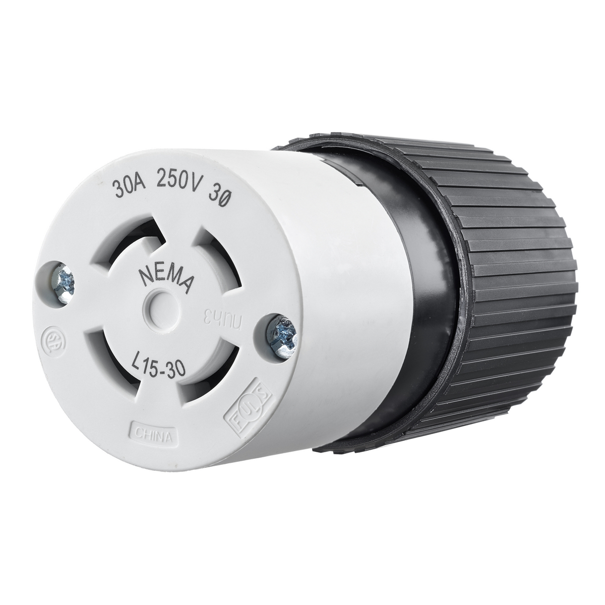 BRYANT 71530NC Industrial Heavy Duty Locking Blade Connector, 30A, 250 VAC, 3-Phase, 3-Pole, 4-Wire | CV6NMF