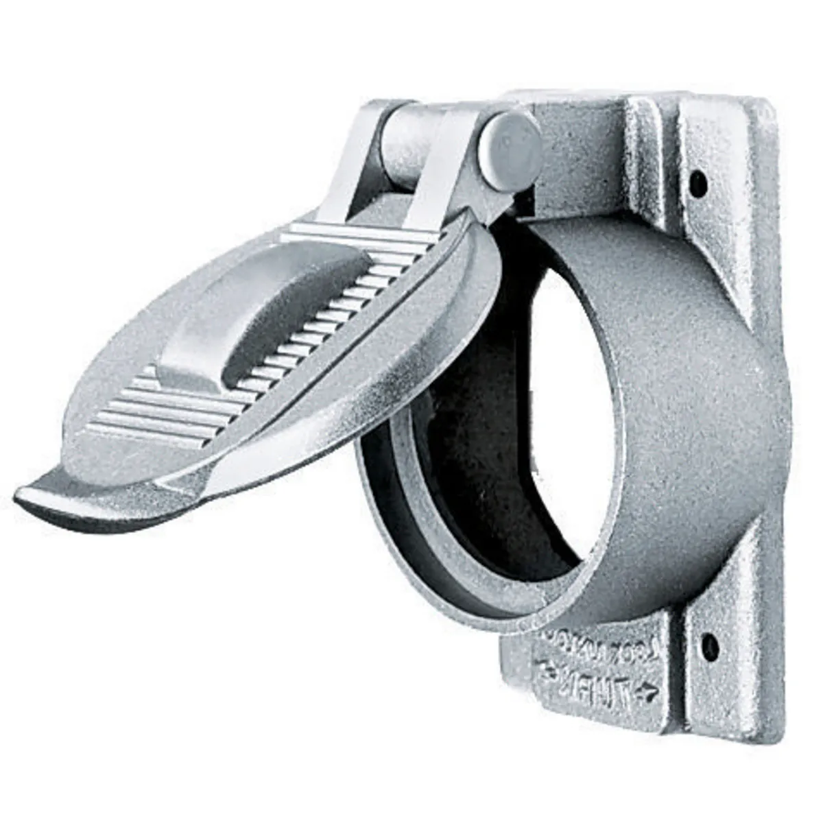 Weatherproof Cover, 1- Gang, 50A, Locking Opening, Cast Aluminum
