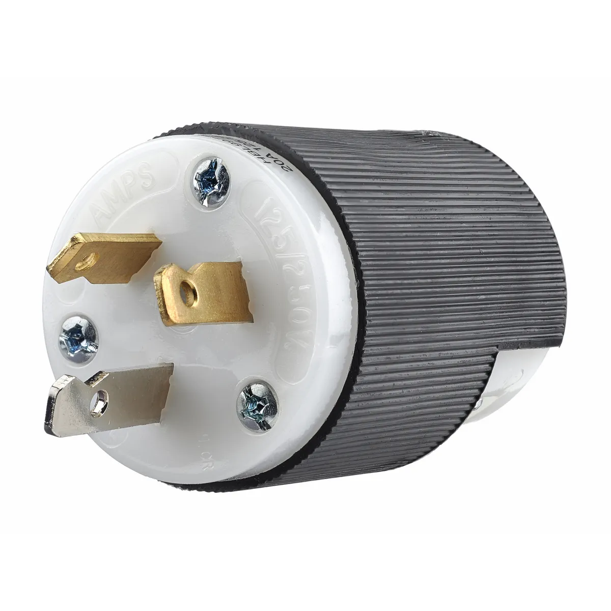 Male Plug, Straight, 3-Pole, 3-Wire Non-Grounding