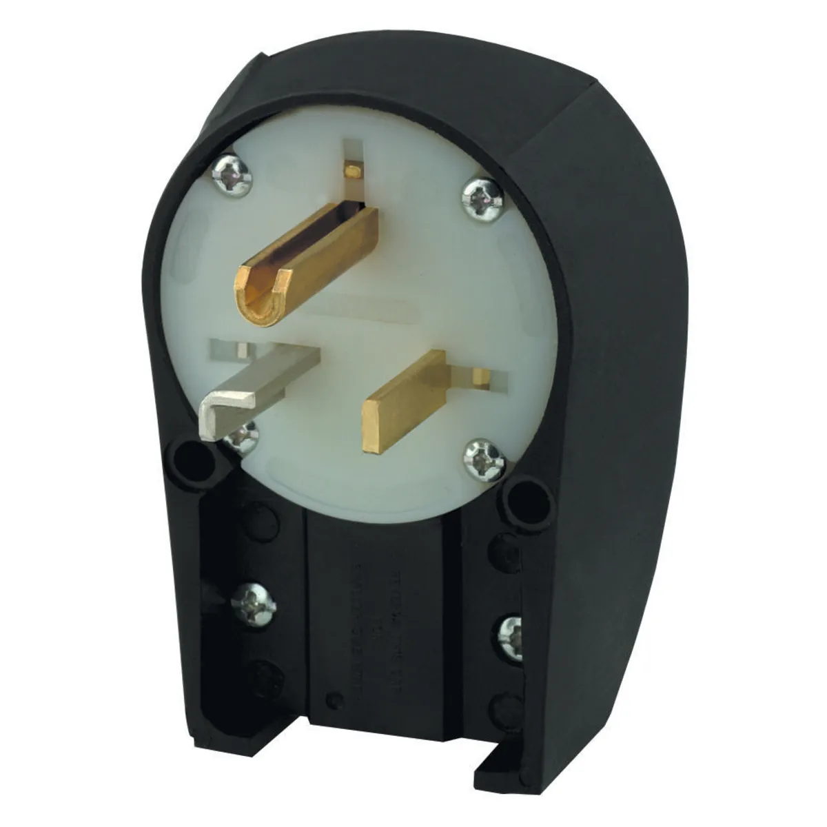 Male Plug, Angled, 30A 125V, 2-Pole, 3-Wire Grounding