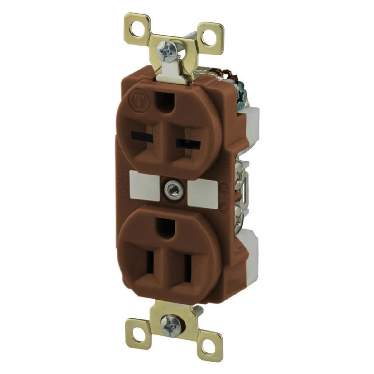 Receptacle, Combo Duplex, 2-Pole, 3-Wire Grounding