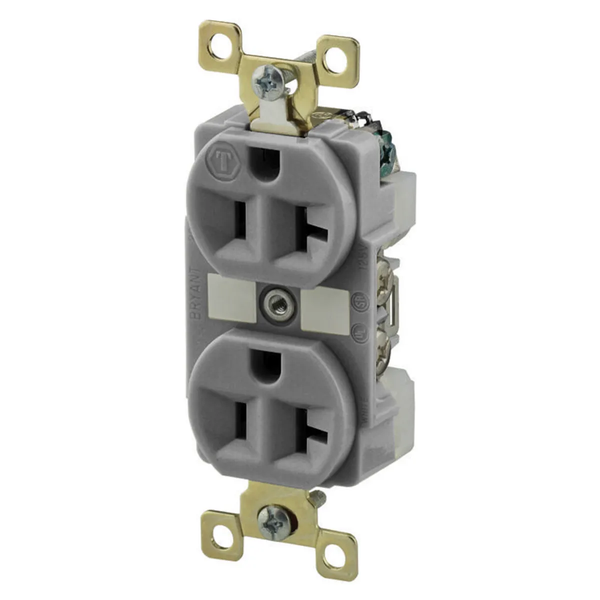 Receptacle, Duplex, 2-Pole, 3-Wire Grounding