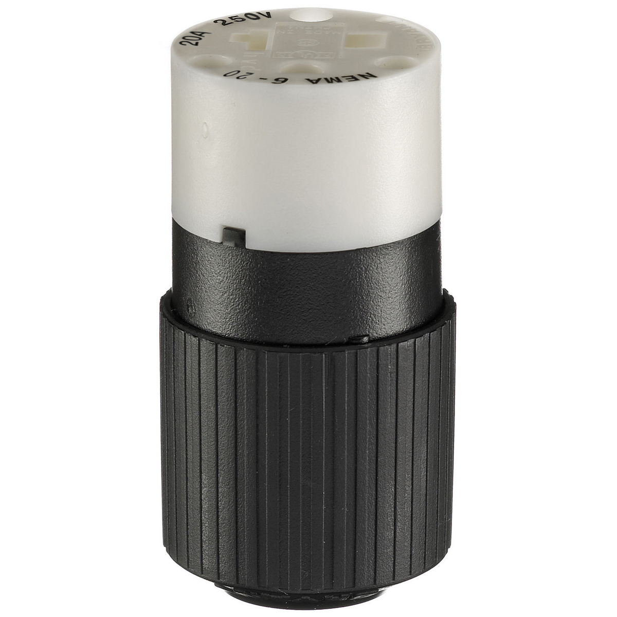 BRYANT BRY5469NC Industrial Heavy Duty Straight Blade Connector, 20A, 250 VAC, 1-Phase, 2-Pole, 3-Wire | CV6NNV