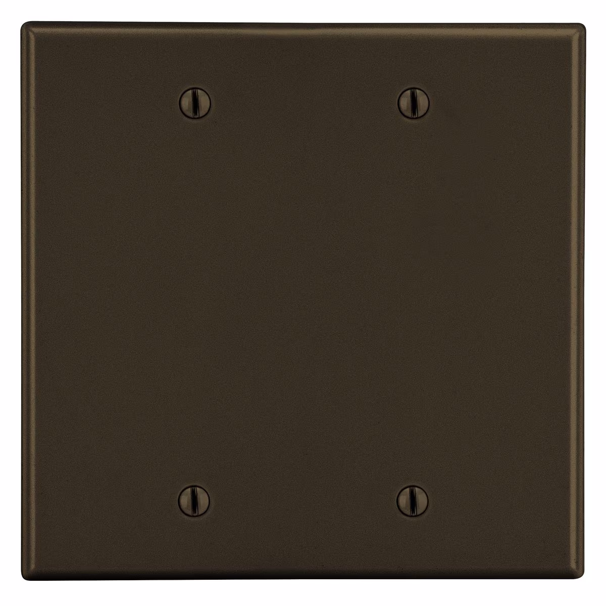Wallplate, 2-Gang, 2 Box Mount Blank, Brown