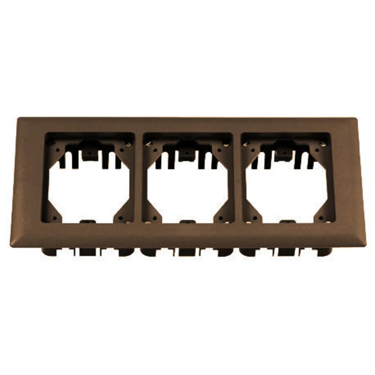 3-Gang Non-Metallic Carpet Flange, Brown