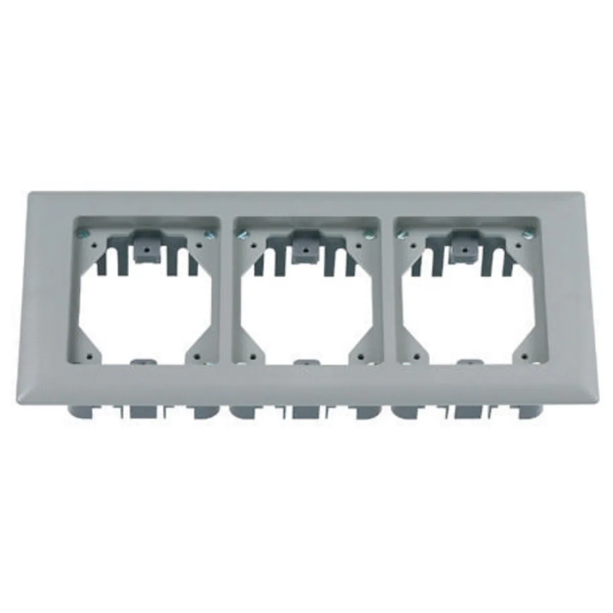 3-Gang Non-Metallic Carpet Flange, Gray