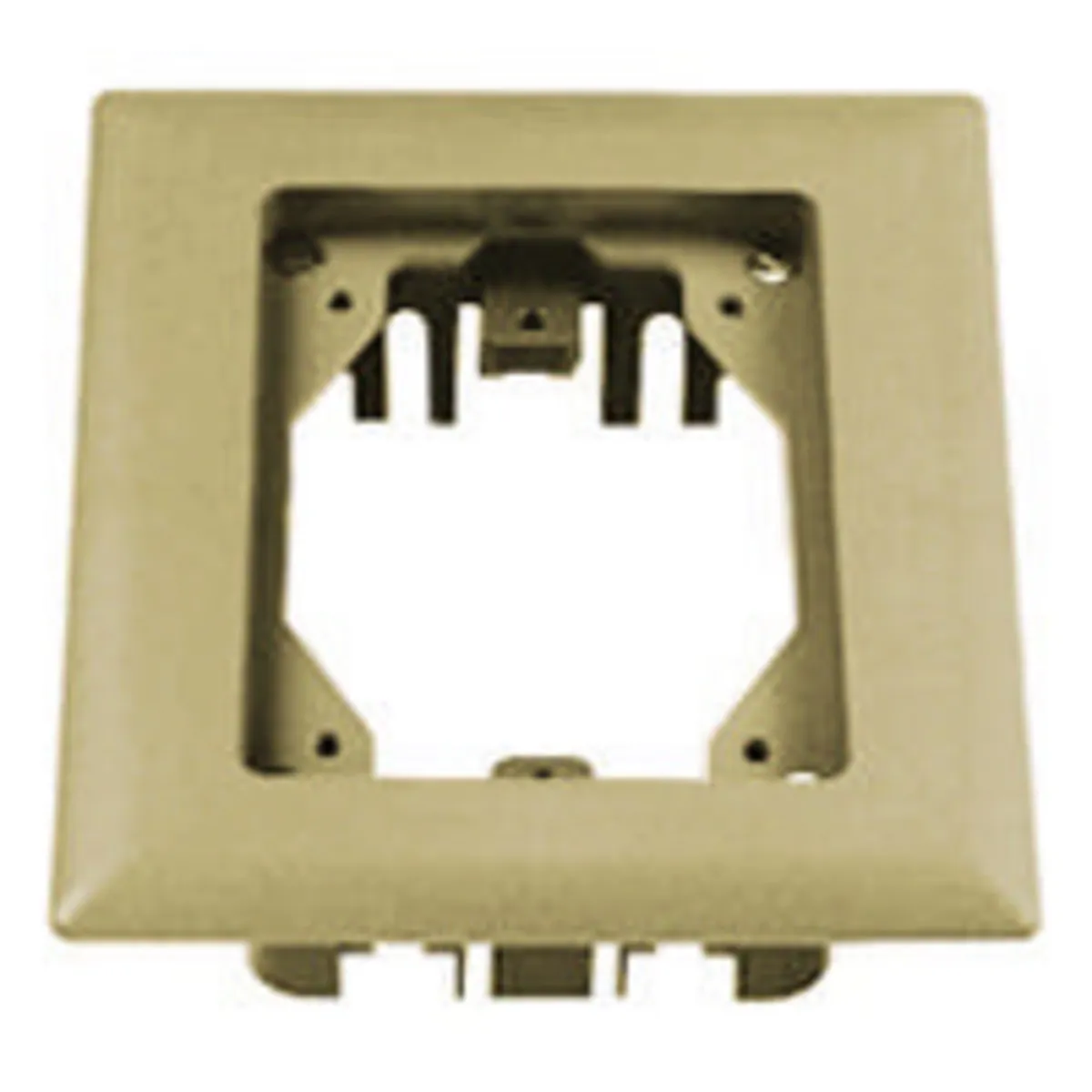 1-Gang Non-Metallic Carpet Flange, Ivory