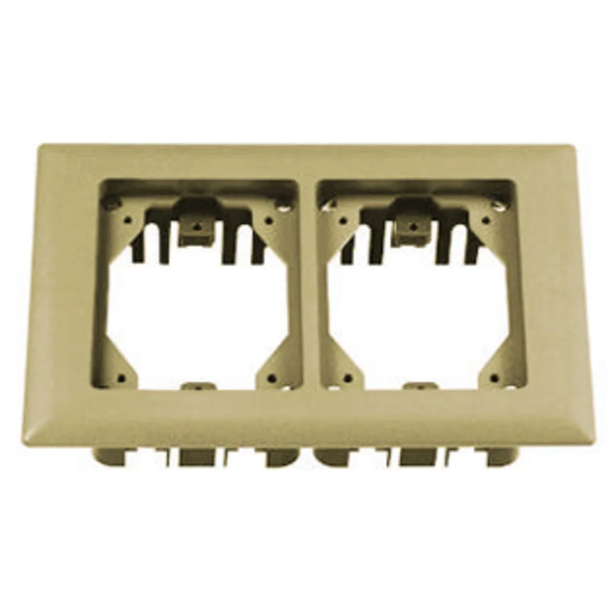 2-Gang Non-Metallic Carpet Flange, Ivory