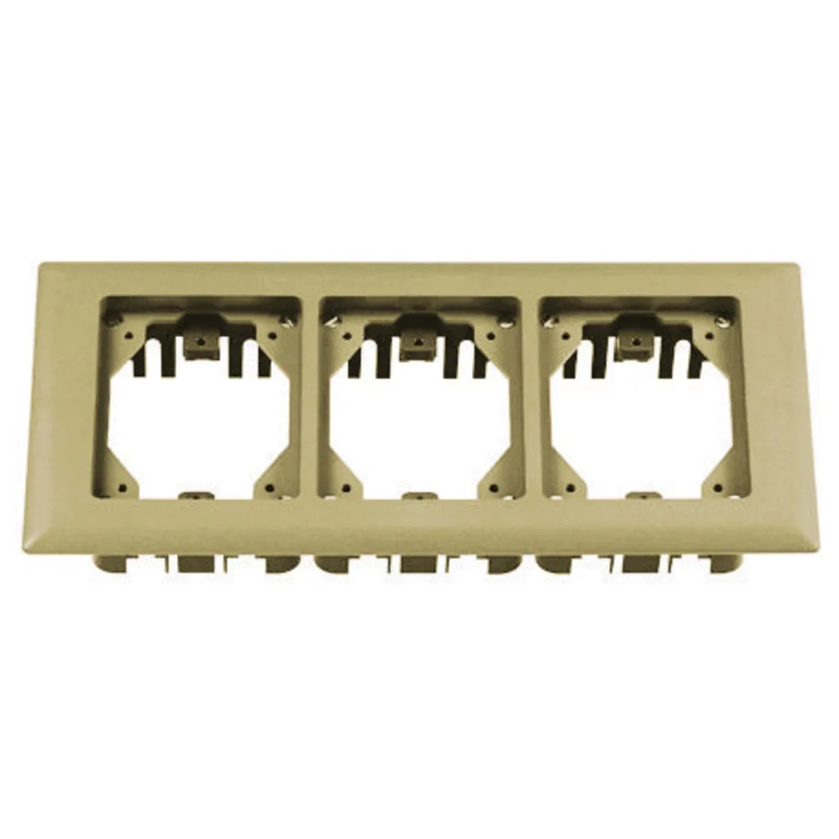 3-Gang Non-Metallic Carpet Flange, Ivory