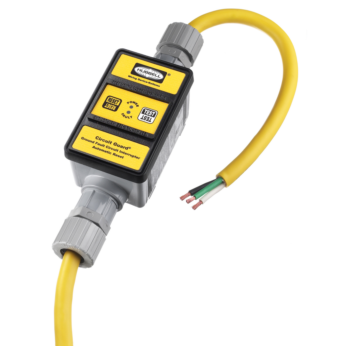 HUBBELL WIRING DEVICE-KELLEMS GFP2311 Gfci Line Cord, Portable, Auto, 30A 240VAC, 2 Ft, 4-6 Ma, Yellow | BC8BZR