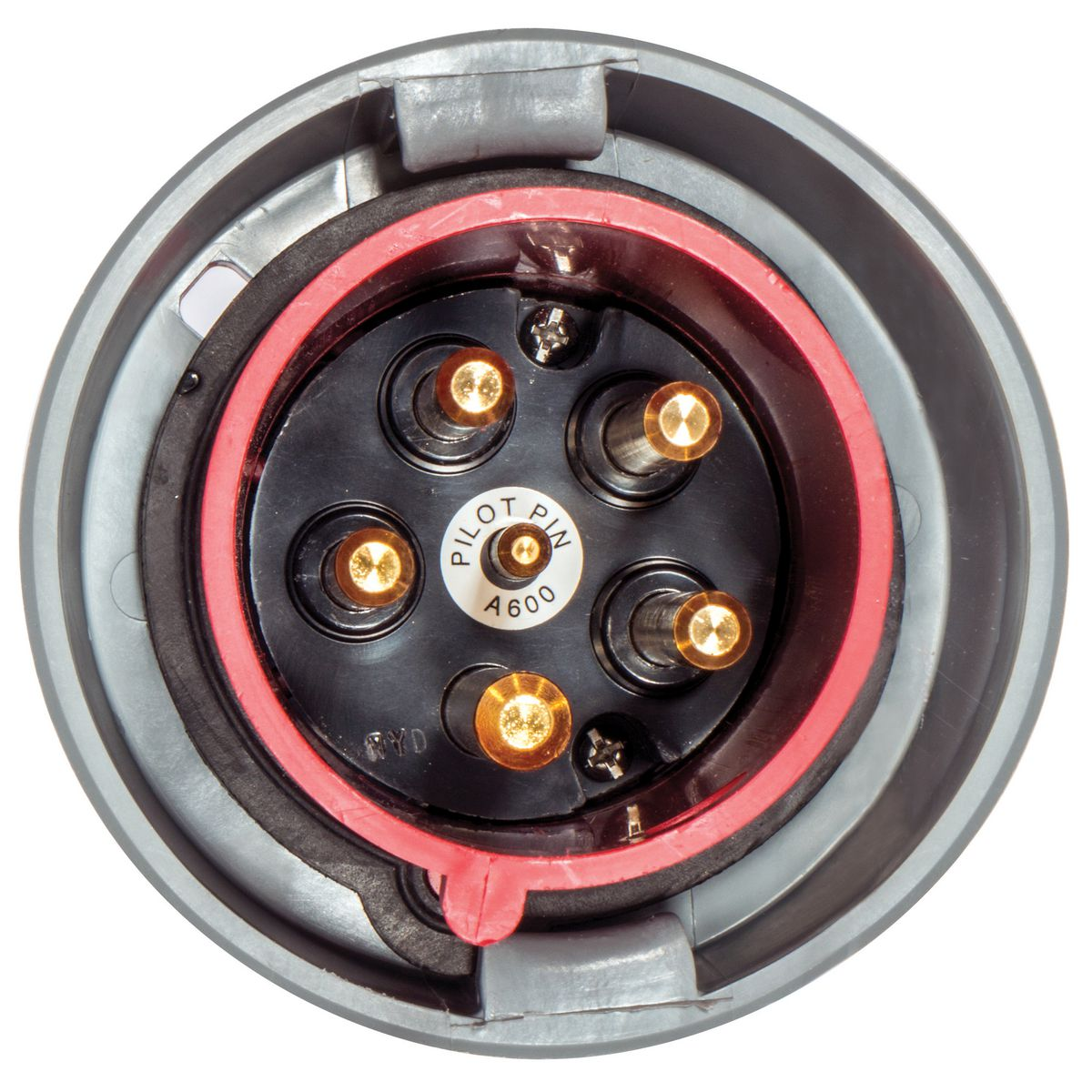 HUBBELL WIRING DEVICE-KELLEMS HBL560B6WP Iec Pin And Sleeve Inlet, Male, 60 - 63 A, 4 Pole, Red | BD3VYJ