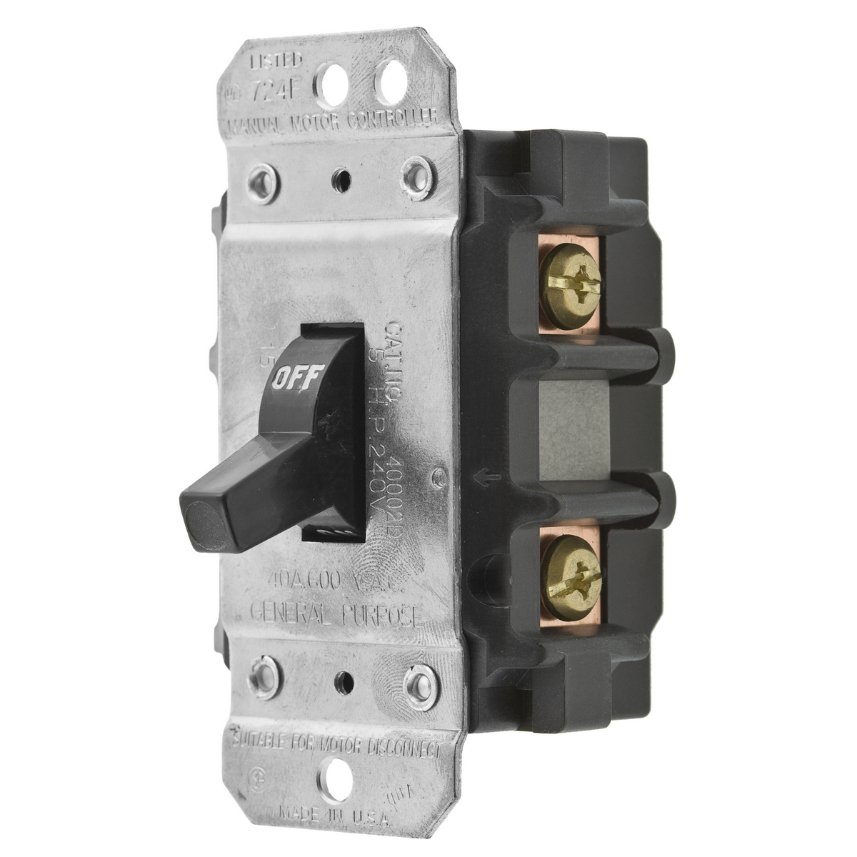 HUBBELL WIRING DEVICE-KELLEMS HBL7832DX Manual Motor Switch, 30 A, 600 V, 2 Pole | CE6TQA