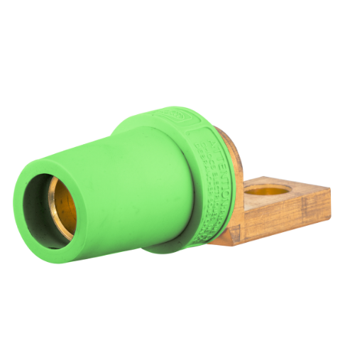 Terminal, Offset, Female, 300 - 400 A, Green