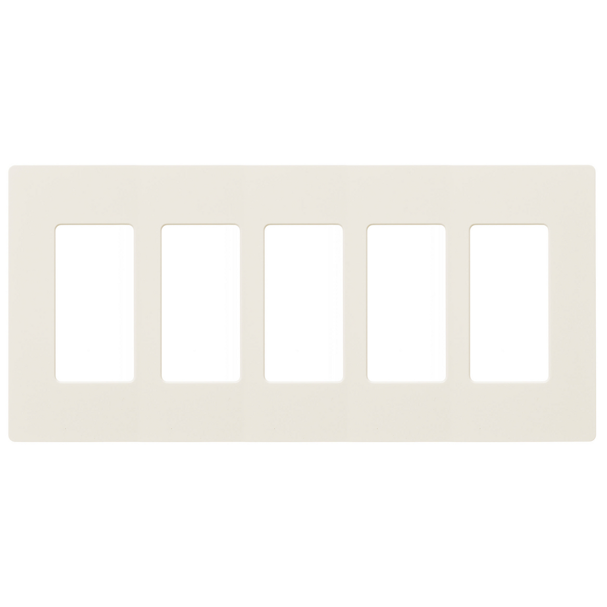 HUBBELL WIRING DEVICE-KELLEMS RCW5LA Wall Plates, Snap-On, 5-Gang, 5 Decorator Opening, Light Almond | BD4ZEH