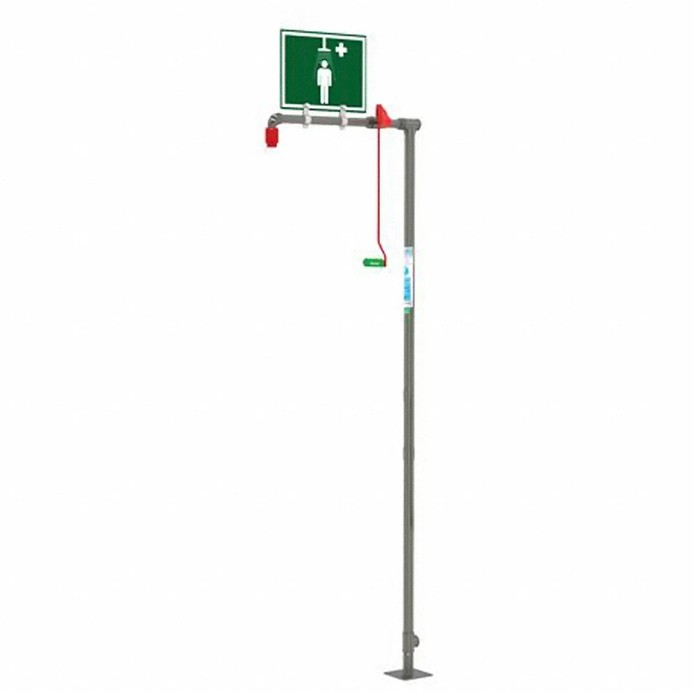 HUGHES SAFETY 18GS Emergency Safety Shower, Floor Mount, Pull Handle | CE7PVX 30083