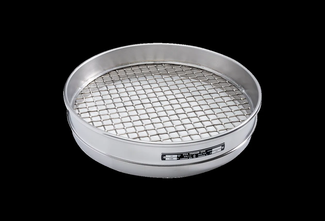 Standard Sieve, Stainless Frame & Mesh, 12 Inch Dia, 31.5mm, Half Height Frame