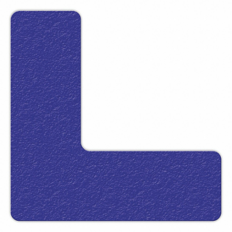 Bandă de marcare pentru podea, L, solidă, albastră, fără legendă, 6 X 6 inch, bandă de 0.58 mil Grosime