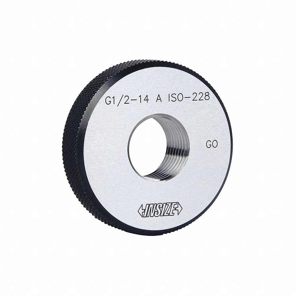 INSIZE 4635-1A14 Pipe Thread Ring Gauge, 1/2 Inch Size-14 Thread Size, Go Plus Gauge, A Thread Class | CR4TTW 463R19