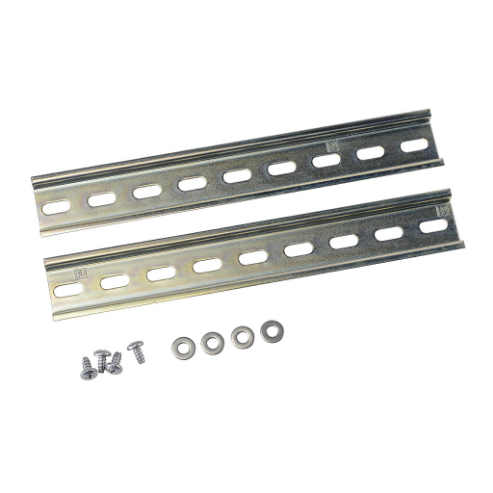 INTEGRA DIN10-P10 Din Rail, Slotted, 35mm, 7mm Height, 8.8 Inch Length, Plated Steel, Pack Of 2 | CV7WXZ