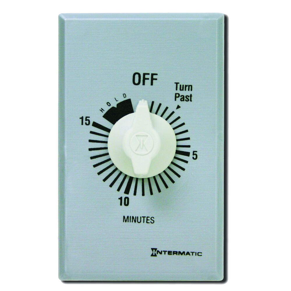 INTERMATIC FF15MH Timer Spring Wound 15 Min SPST Silver | AC9DXX 3FXA3