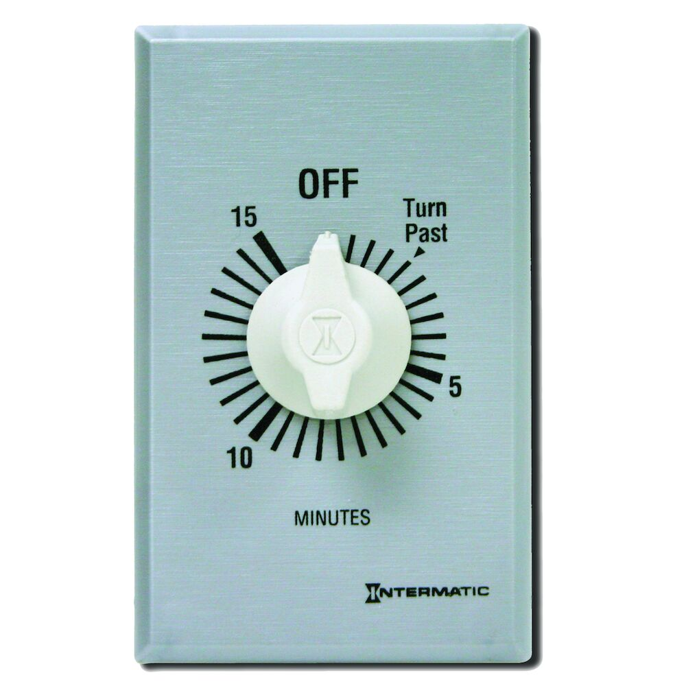 INTERMATIC FF315M Timer Spring Wound 15 Min SPDT Silver | AC9DXY 3FXA4