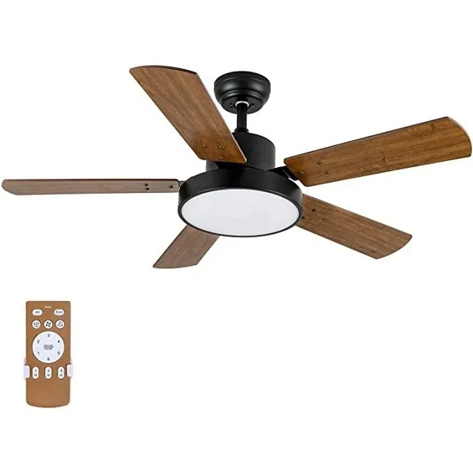 Ceiling Fan, 44 Inch, Brown Color,5 Blades