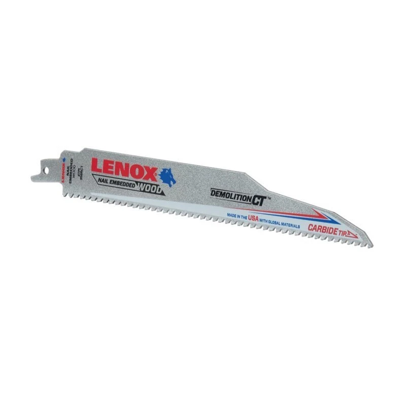Lenox Demolition CT 9 Inch Carbide Tipped Reciprocating Saw Blade 6 TPI 1 pc