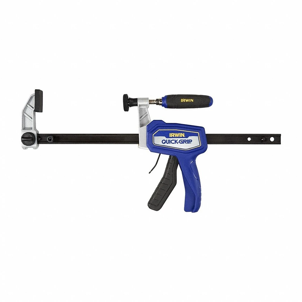 Bar Clamp, Flat, 12 Inch Max Jaw Opening, 7 3/4-20 Inch, 2 1/2 Inch Throat Dp, 1 Inch Wd