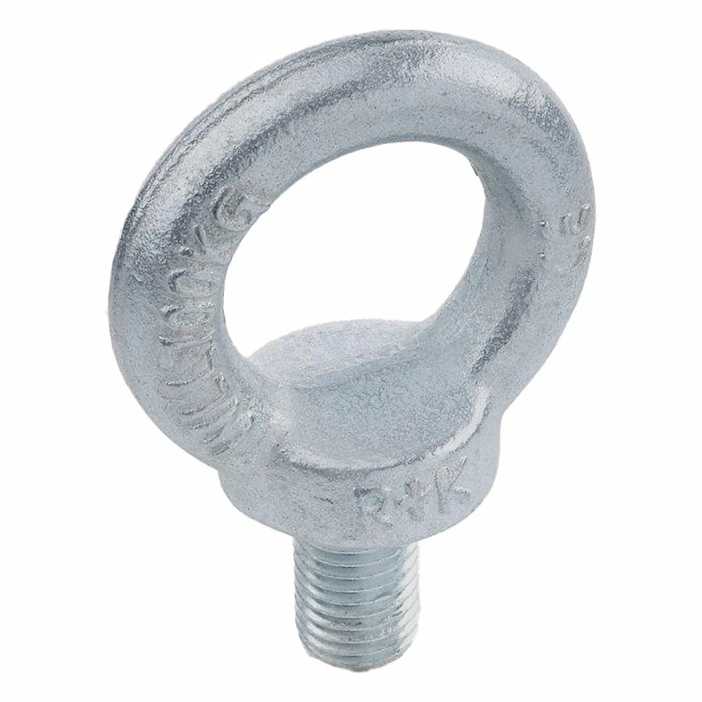 Lifting Eye Bolt, With Shoulder, Steel, Zinc-Plated, M30 Thread, 45 mm Shank Lg, 23000 N