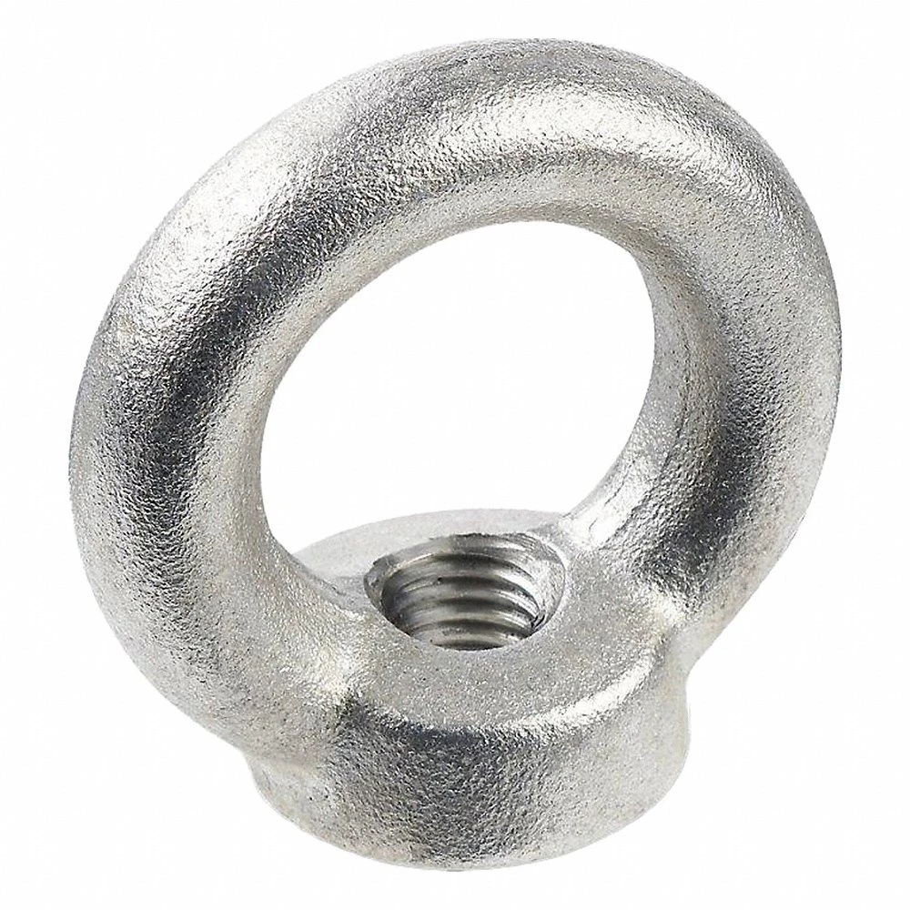 Lifting Eye Nut, Stainless Steel, Metric, M8 Thread, 8 1/2 mm Tr Length, 36 mm Ht, 700 N