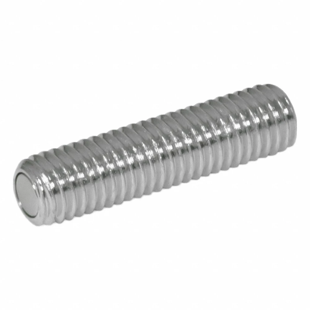 Set Screw with Magnet, Zinc Plated, Steel, M12 Thread Size, 40 mm Overall Length, Socket