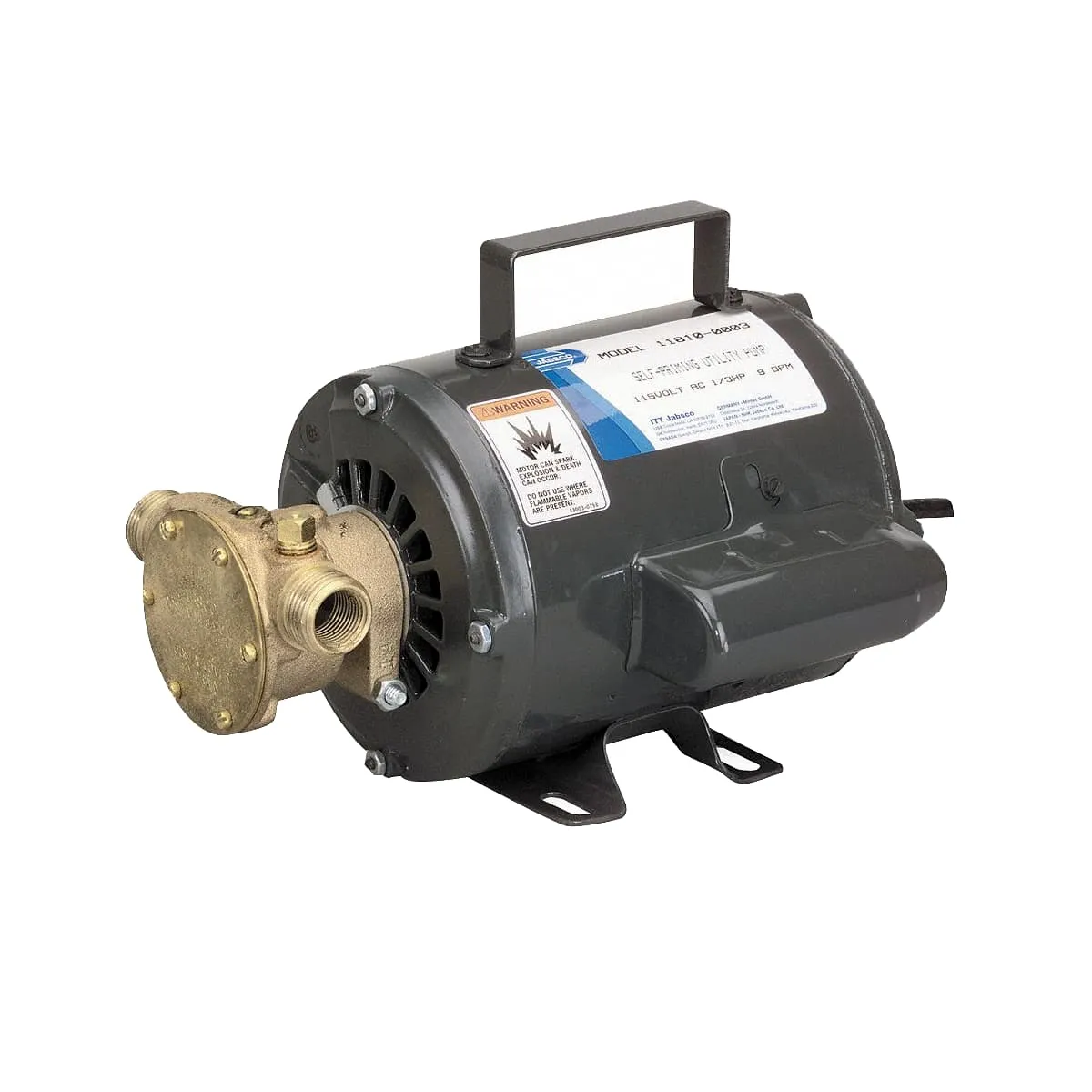 Utility Pump, Bronze, with a Nitrile Impeller and Lip Type Seal