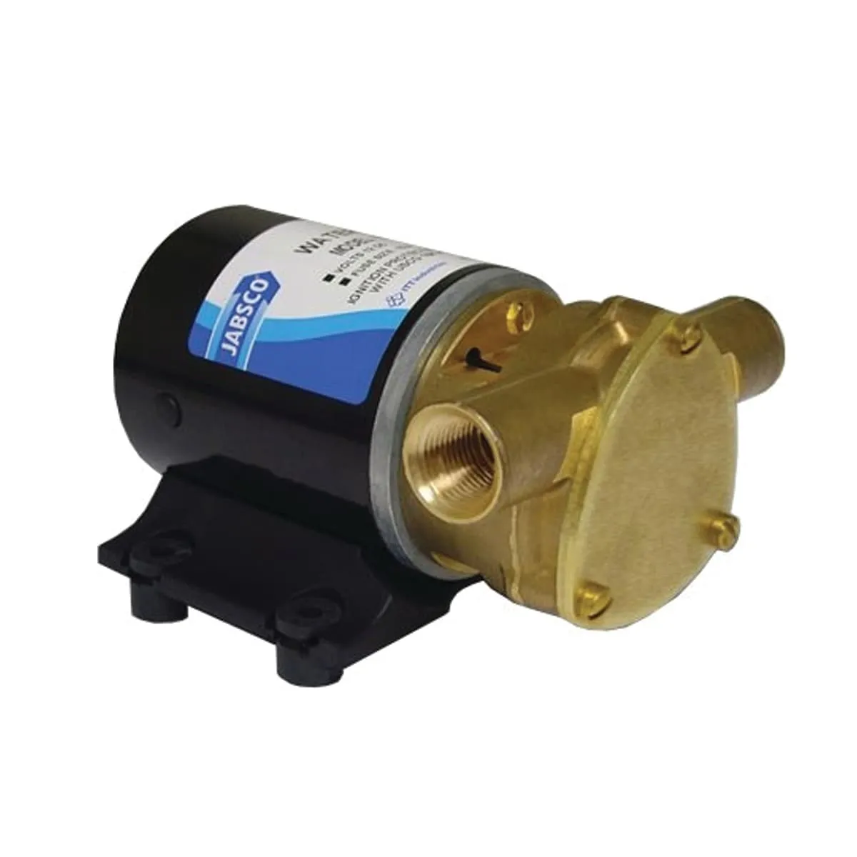 Water Puppy Bilge Pump, Bronze,Close Coupled to a 12 VDC Motor