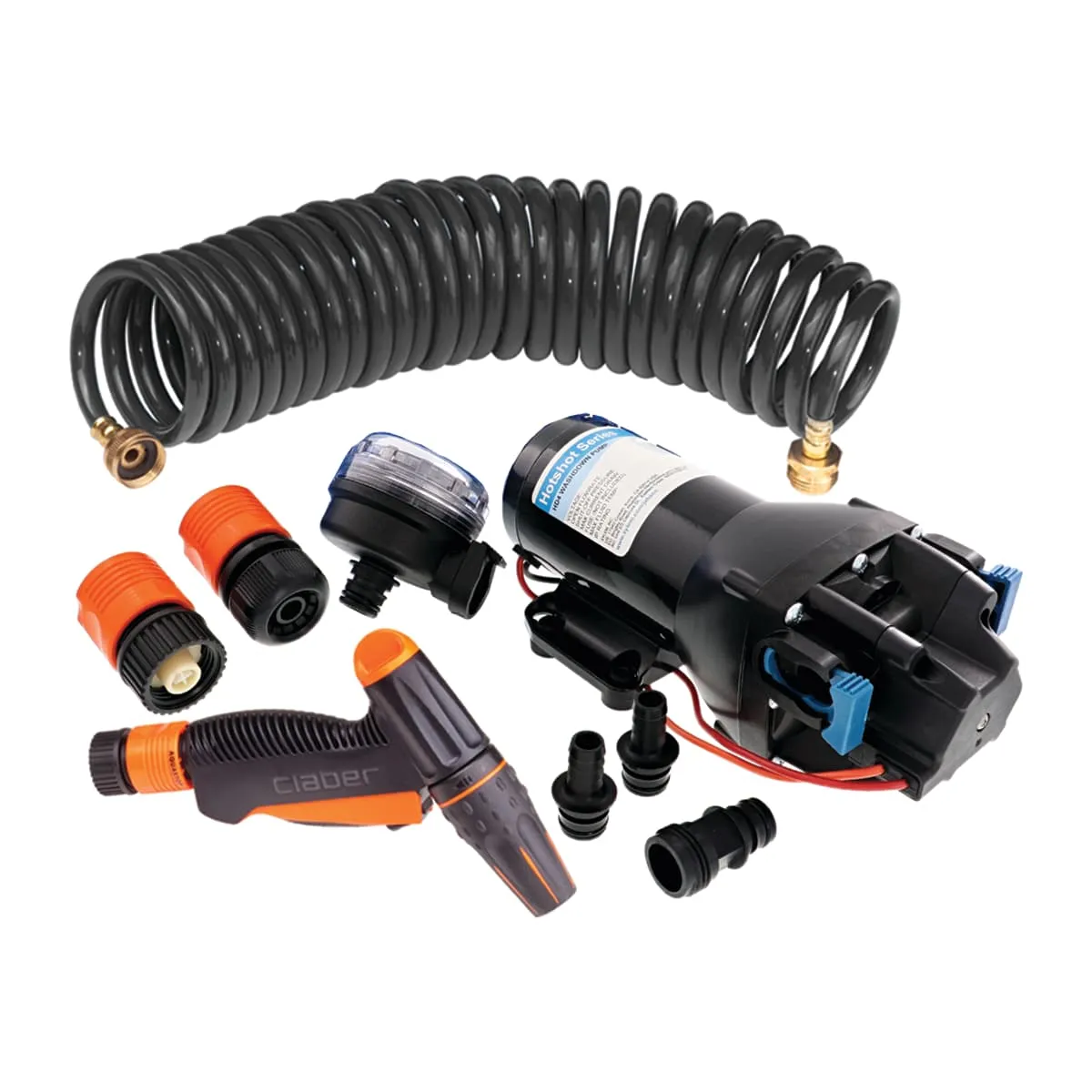 Marine Washdown Pump, rated up to 6 GPM, 70 PSI Shutoff, 12 VDC