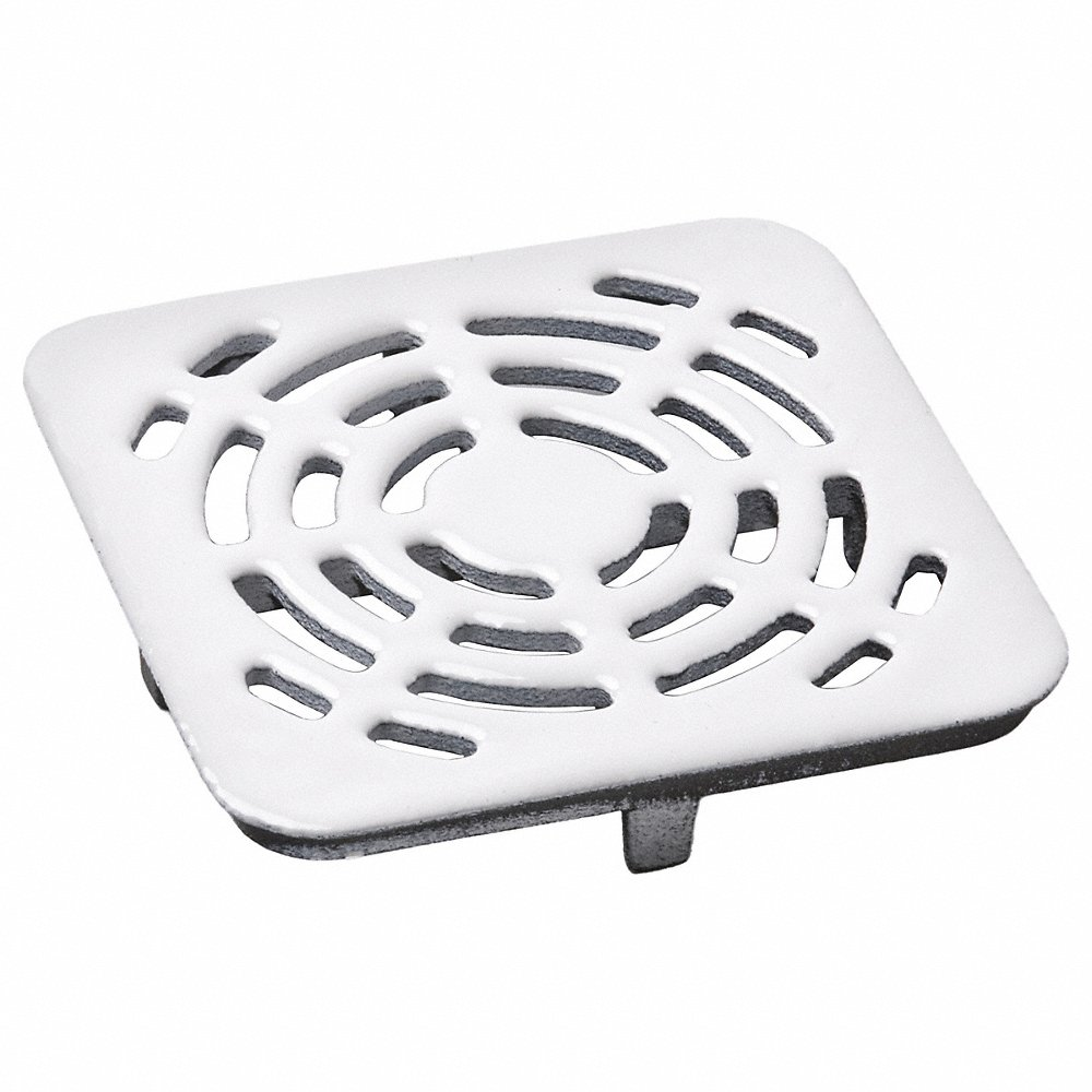 Floor Drain, Cast Iron, Square, 1-1/2 Inch H