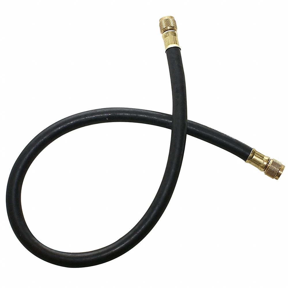 Hose, 4 ft Length, 0 Deg Angle, Black, Single Hose, Anti-Blowback Valve