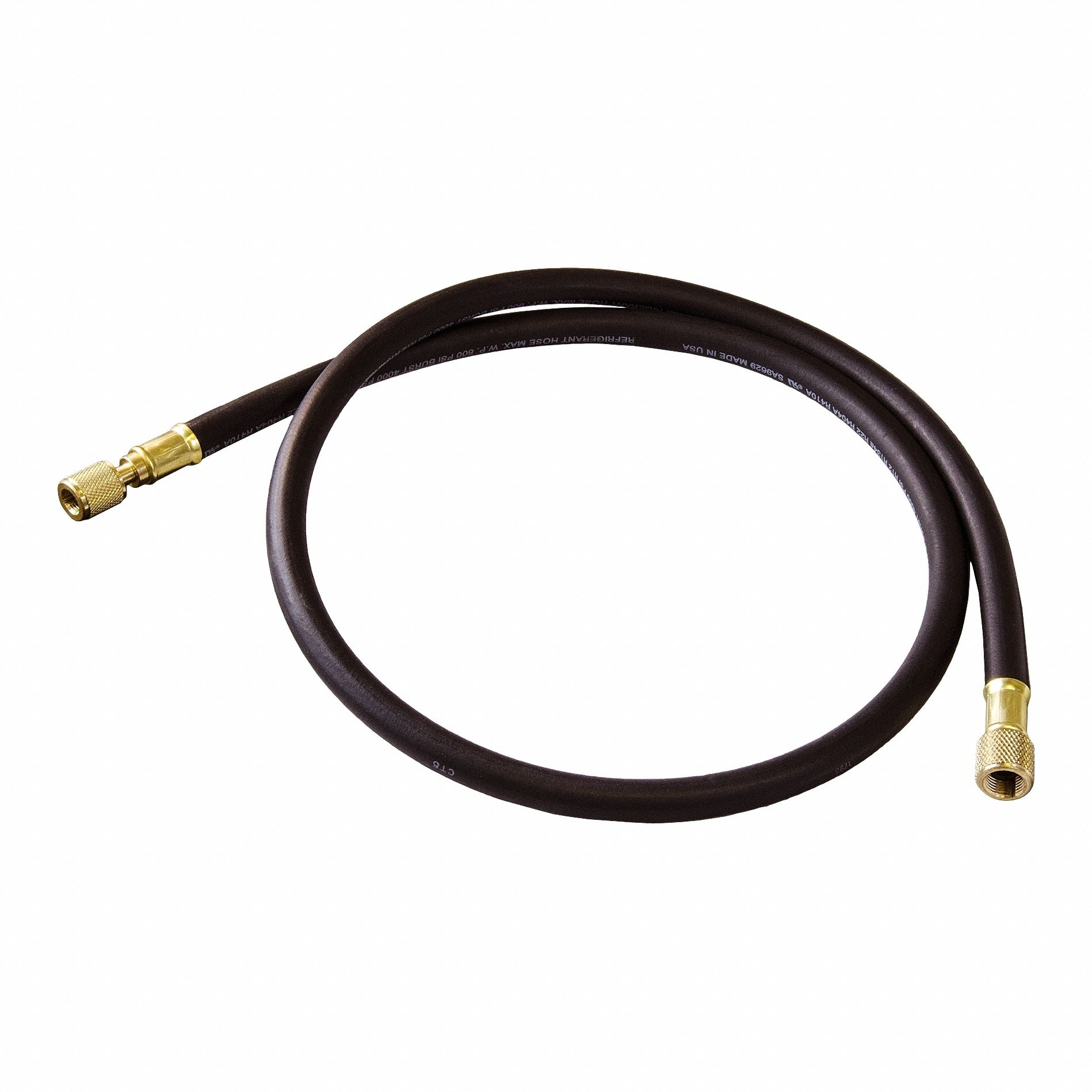 Hose, 5 ft Length, 0 Deg Angle, Black, Single Hose, Anti-Blowback Valve