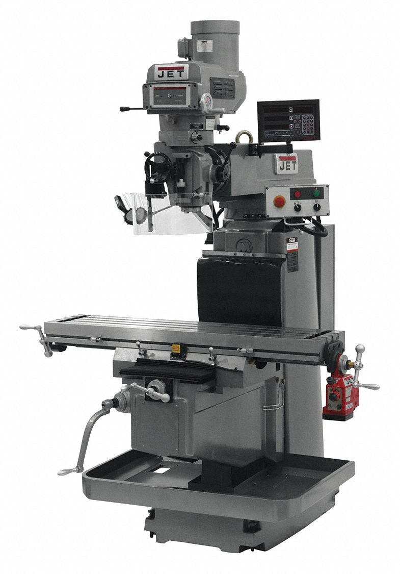 JET TOOLS 698067 Knee/Column Milling Machine, 12 Inch Table Length, 54 Inch Table Width | CR4ZKZ 53ZC76
