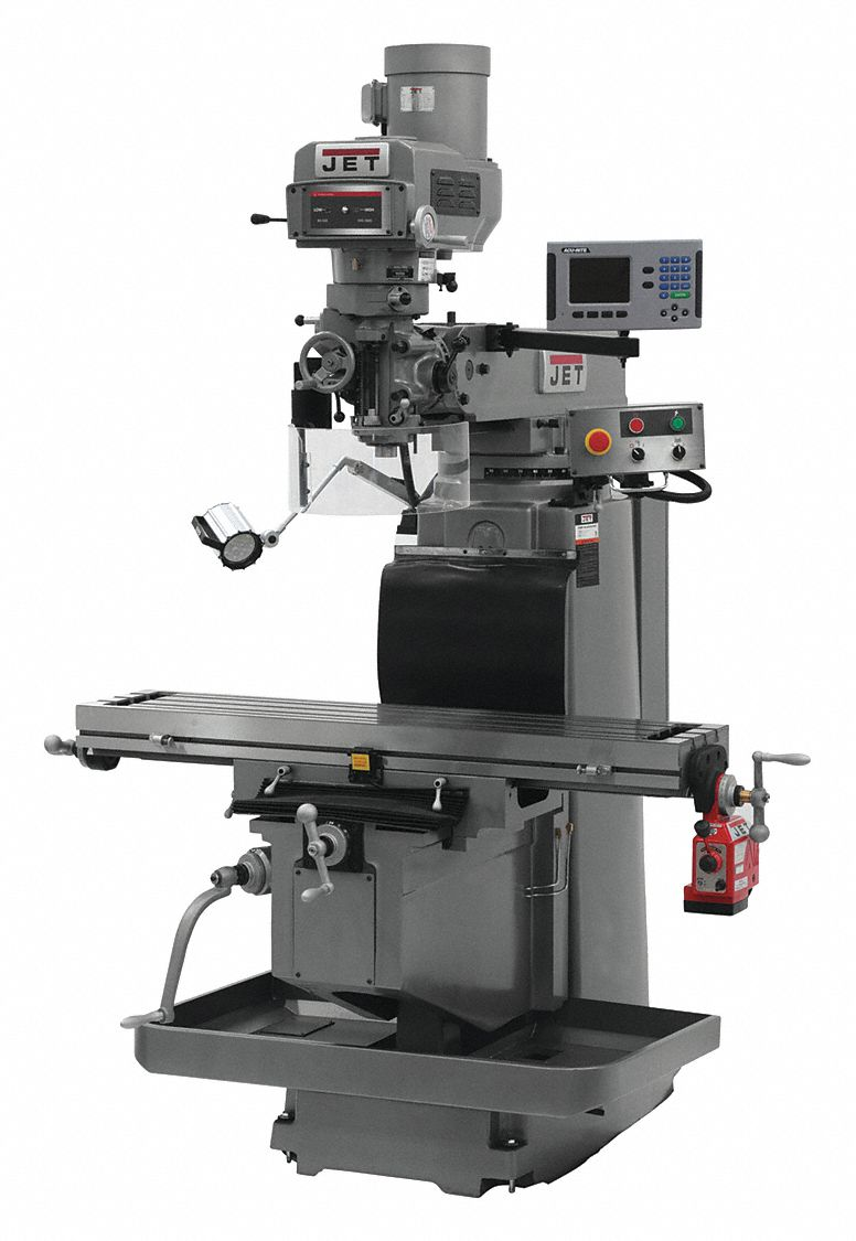 JET TOOLS 698108 Knee/Column Milling Machine, 12 Inch Table Length, 54 Inch Table Width | CR4ZKR 53ZC80