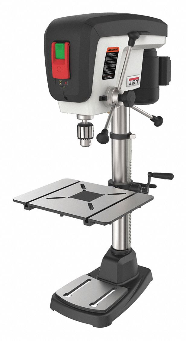 JET TOOLS JDP-15B Bench Drill Press, Belt, 115/230VAC, Fixed Speed, 210 RPM to 3, 500 RPM, 15 Inch Swing | CR4ZGJ 48WE86