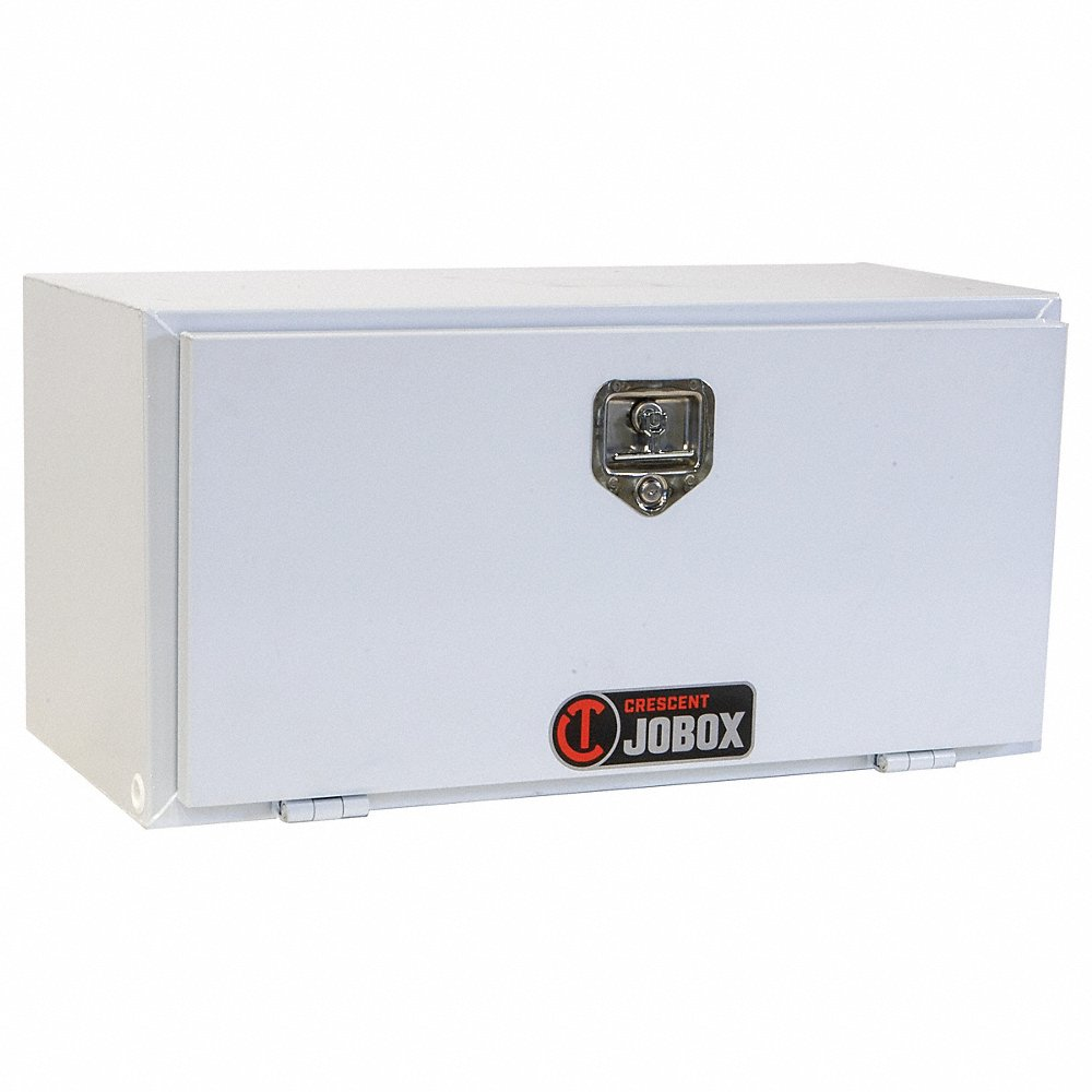 JOBOX 790980 Underbed Box, 24 x 18 x 18 Inch Size, White, Steel | CM9GJV
