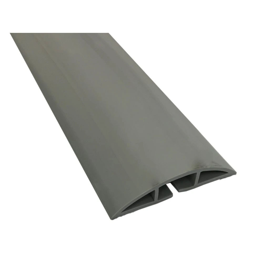 PVC Floor Cord Cover Kit, 15 Feet Long, Gray